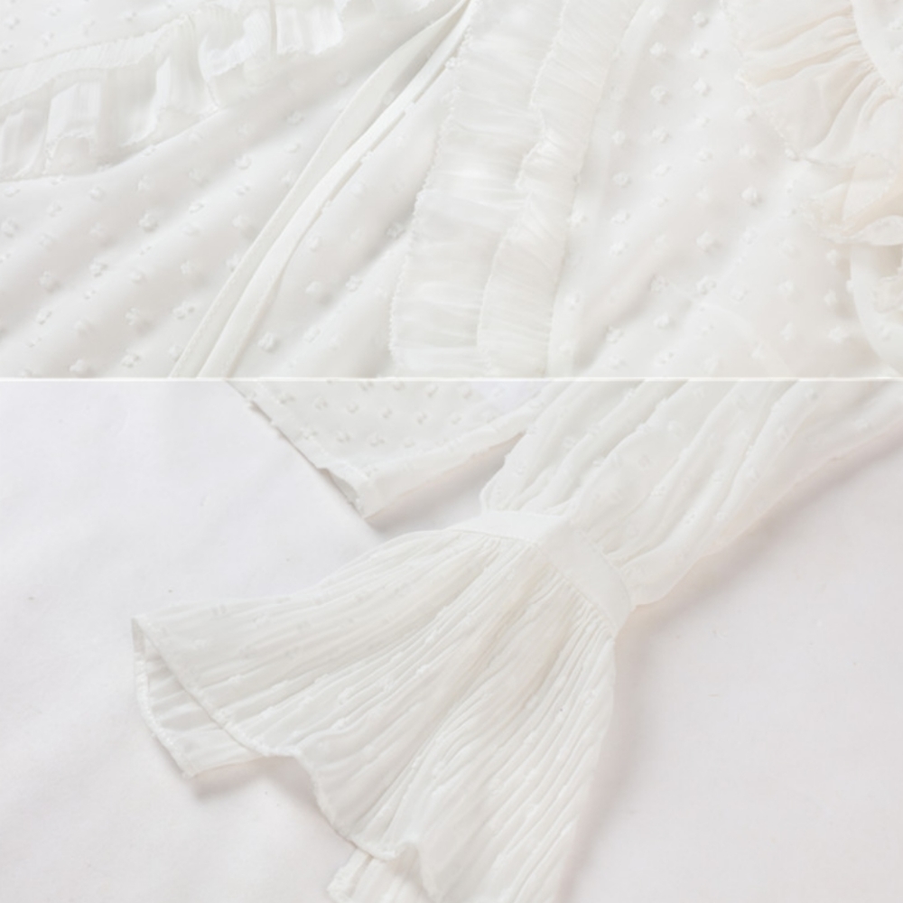 Self Portrait Plumetis Ivory Blouse - Picture 7 of 8
